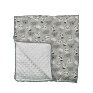 Κουβέρτα Fleece Με Pom-Pom Panda 3123 Bebe Stars Κουβέρτα Fleece Με Pom-Pom Panda 3123 Bebe Stars