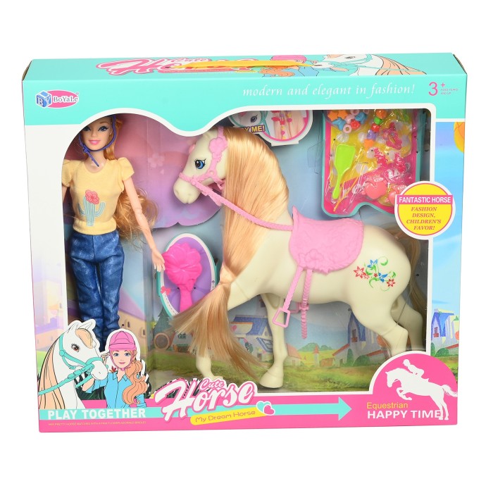 Κούκλα με Άλογο 30cm με Ήχους Martin Toys