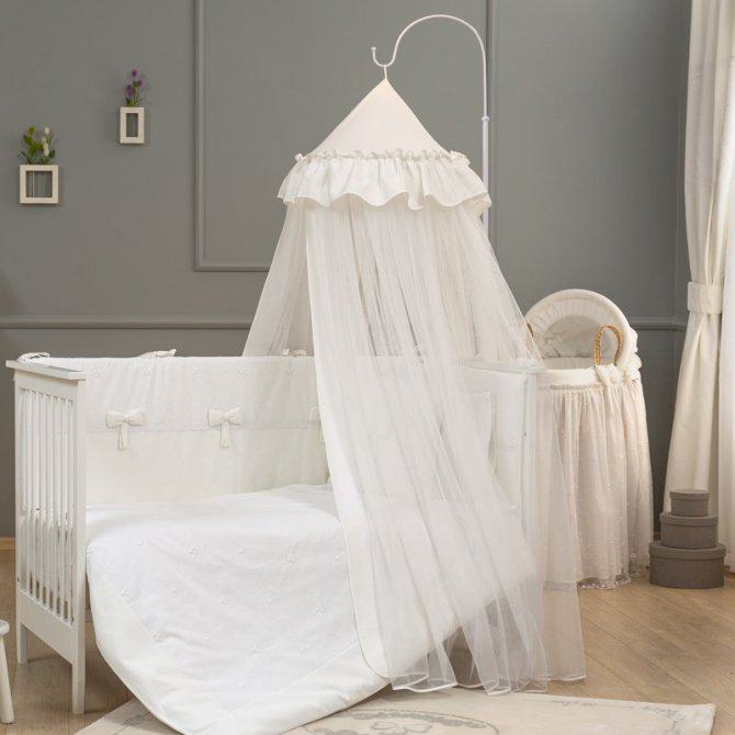 Κουνουπιέρα Με Θόλο Λευκή Premium Funna Baby