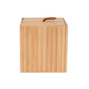 Κουτί Αποθήκευσης Και Οργάνωσης Bamboo Essentials 9x9x8cm Estia
