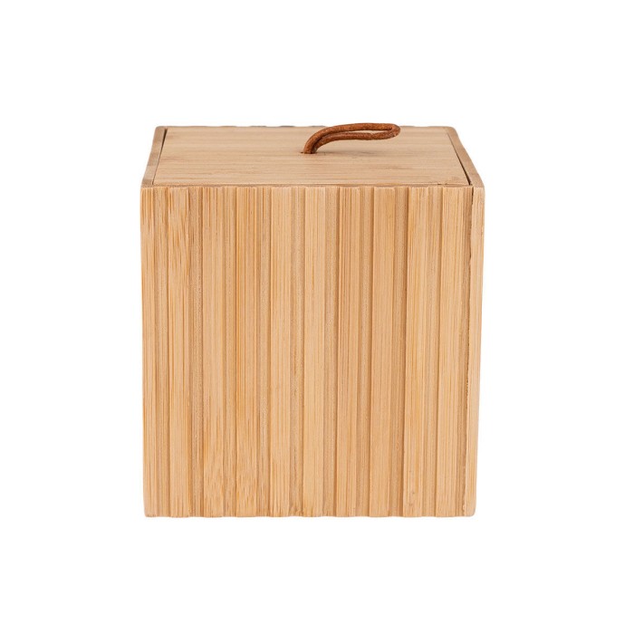 Κουτί Αποθήκευσης Και Οργάνωσης Bamboo Essentials 9x9x8cm Estia