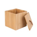 Κουτί Αποθήκευσης Και Οργάνωσης Bamboo Essentials 9x9x8cm Estia