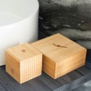 Κουτί Αποθήκευσης Και Οργάνωσης Bamboo Essentials 9x9x8cm Estia