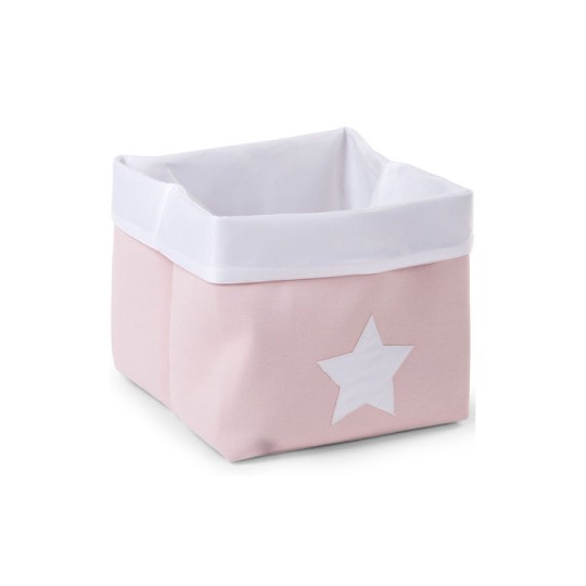 Κουτί Αποθήκευσης Κανβάς Ροζ Λευκό Childhome Κουτί Αποθήκευσης Κανβάς Ροζ Λευκό Childhome