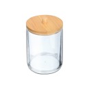 Κουτί Αποθήκευσης & Οργάνωσης Bamboo Essentials Για Δίσκους Ντεμακιγιάζ 7x7x12cm Με Καπάκι Estia