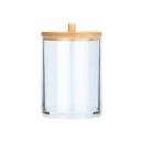 Κουτί Αποθήκευσης & Οργάνωσης Bamboo Essentials Για Δίσκους Ντεμακιγιάζ 7x7x12cm Με Καπάκι Estia