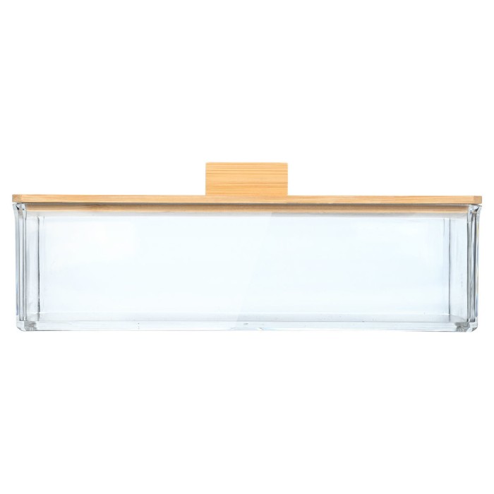 Κουτί Αποθήκευσης & Οργάνωσης Bamboo Essentials Ορθογώνιο 23.3x9.4x8.8cm Με Καπάκι Estia