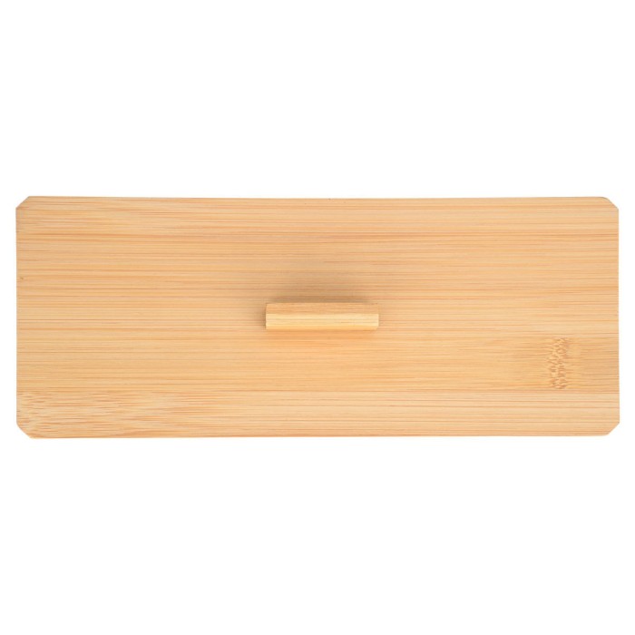 Κουτί Αποθήκευσης & Οργάνωσης Bamboo Essentials Ορθογώνιο 23.3x9.4x8.8cm Με Καπάκι Estia