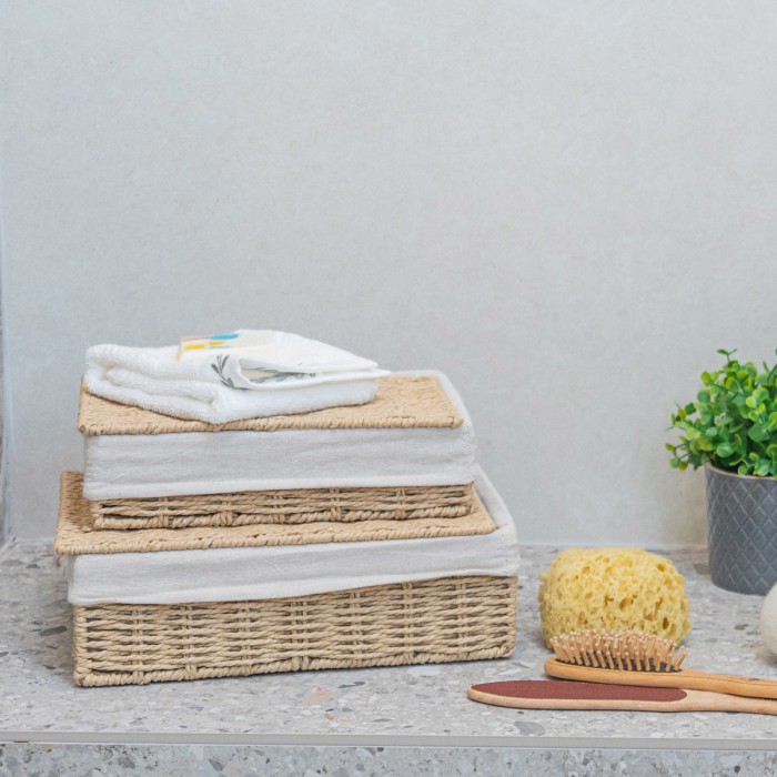 Κουτί Αποθήκευσης & Οργάνωσης Botanica 36x27x13cm Με Εσωτερική Επένδυση & Καπάκι Estia Κουτί Αποθήκευσης & Οργάνωσης Botanica 36x27x13cm Με Εσωτερική Επένδυση & Καπάκι Estia