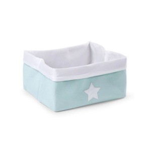 Κουτί Αποθήκευσης Κανβάς Λευκό-Μέντα Childhome Κουτί Αποθήκευσης Κανβάς Λευκό-Μέντα Childhome