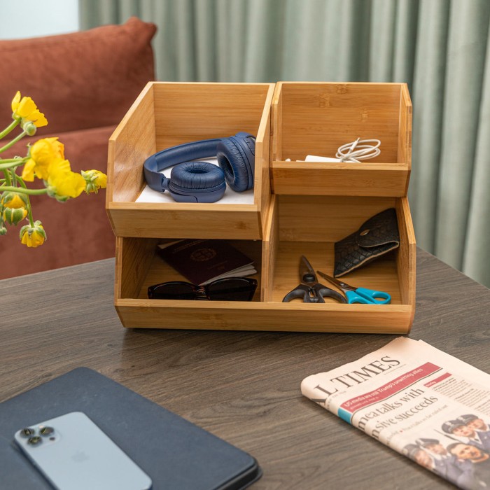 Κουτί Οργάνωσης Bamboo Essentials 17.8x31x12.5cm Estia Κουτί Οργάνωσης Bamboo Essentials 17.8x31x12.5cm Estia