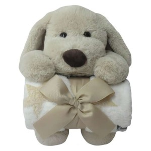 Κουβέρτα Αγκαλιάς Με Λούτρινο Παιχνίδι Beige Puppy FreeOn Κουβέρτα Αγκαλιάς Με Λούτρινο Παιχνίδι Beige Puppy FreeOn
