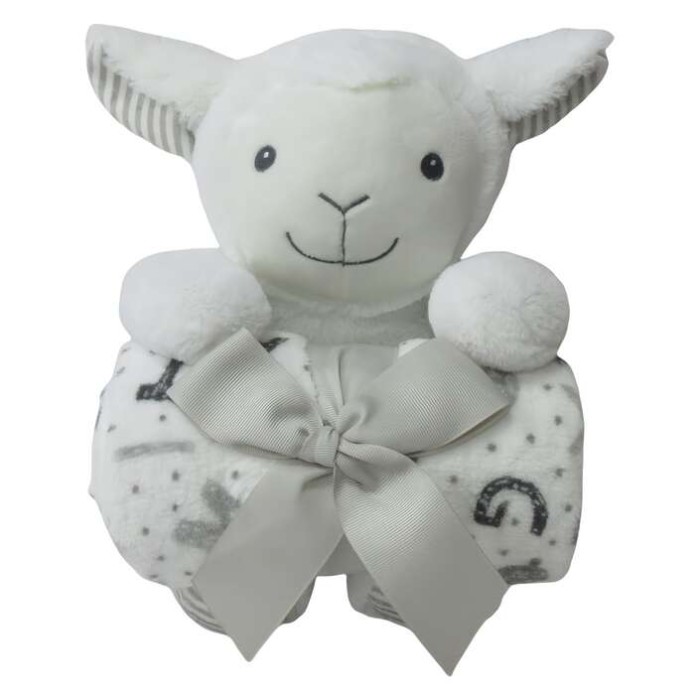 Κουβέρτα Αγκαλιάς Με Λούτρινο Παιχνίδι White Sheep FreeOn Κουβέρτα Αγκαλιάς Με Λούτρινο Παιχνίδι White Sheep FreeOn