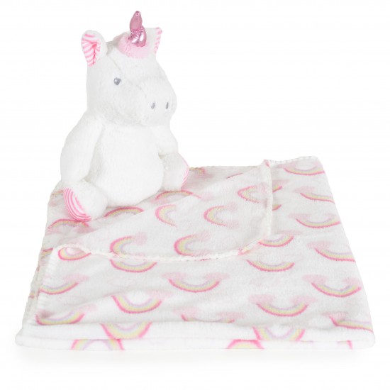 Κουβέρτα Αγκαλιάς Unicorn Rainbow 90x75cm Cangaroo