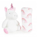 Κουβέρτα Αγκαλιάς Unicorn Rainbow 90x75cm Cangaroo