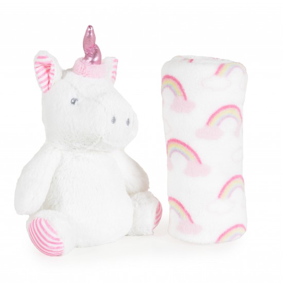 Κουβέρτα Αγκαλιάς Unicorn Rainbow 90x75cm Cangaroo