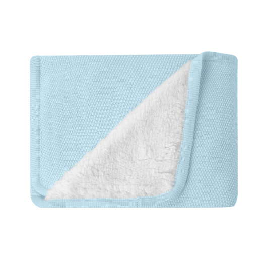 Πλεκτή Βαμβακερή Κουβέρτα Sherpa Dream Big Blue Kikka Boo