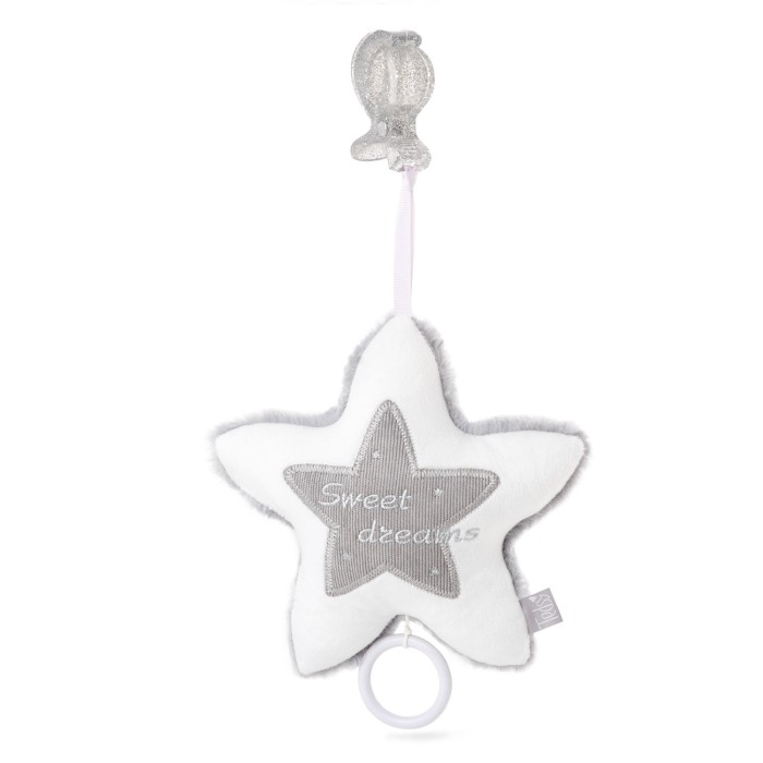 Κρεμαστό Μουσικό Παιχνίδι Αστεράκι Γκρι Amek Toys Κρεμαστό Μουσικό Παιχνίδι Αστεράκι Γκρι Amek Toys