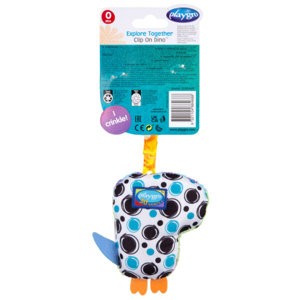 Κρεμαστό Παιχνίδι Δεινόσαυρο Clip On Dino Playgro Κρεμαστό Παιχνίδι Δεινόσαυρο Clip On Dino Playgro