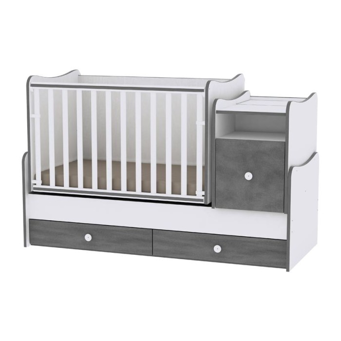 Κρεβάτι Πολυμορφικό Μετατρεπόμενο Trend Plus Lorelli Vintage Γκρι