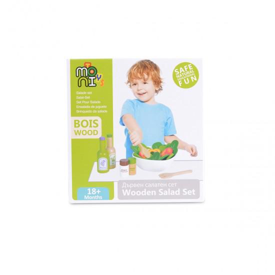 Ξύλινο Εκπαιδευτικό Παιχνίδι Σετ Σαλάτας 4303 Moni