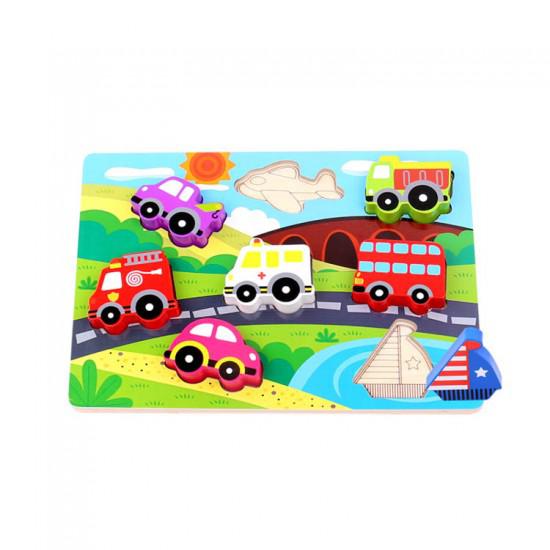 Ξύλινο Puzzle Αυτοκίνητα TKC393 Tooky Toy Ξύλινο Puzzle Αυτοκίνητα TKC393 Tooky Toy