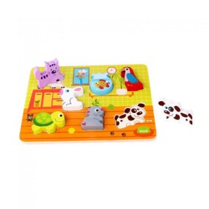 Ξύλινο Puzzle Ζώα Κατοικίδια TKC480 Tooky Toy