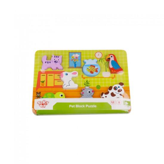 Ξύλινο Puzzle Ζώα Κατοικίδια TKC480 Tooky Toy Ξύλινο Puzzle Ζώα Κατοικίδια TKC480 Tooky Toy