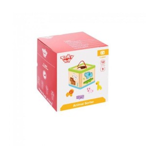 Ξύλινος Κύβος Σφηνώματα με Ζωάκια TL642 Tooky Toy Ξύλινος Κύβος Σφηνώματα με Ζωάκια TL642 Tooky Toy