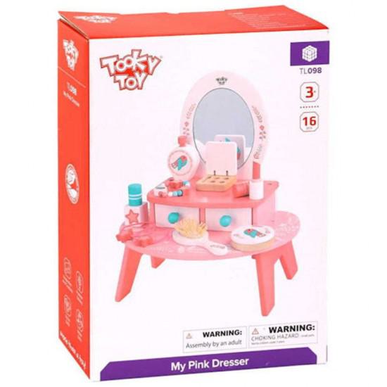 Ξύλινη Τουαλέτα Ομορφιάς Tooky Toy Ξύλινη Τουαλέτα Ομορφιάς Tooky Toy