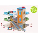 Ξύλινο Γκαράζ 3 Επιπέδων 25τμχ Moni Toys1085