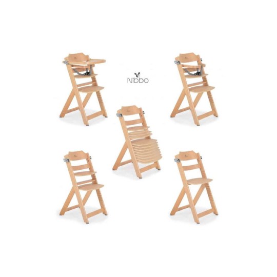 Ξύλινο Καρεκλάκι Φαγητού Nibbo Natural 2 Σε 1 Cangaroo