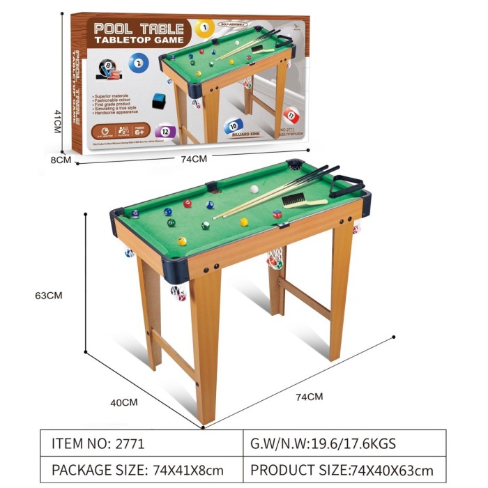 Ξύλινο Μπιλιάρδο Με Ποδιά 2771 Martin Toys