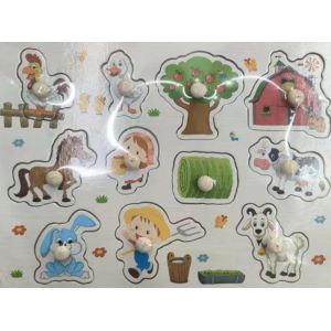 Ξύλινο Παζλ Φάρμα Με Χερούλι RT-09 Martin Toys Ξύλινο Παζλ Φάρμα Με Χερούλι RT-09 Martin Toys