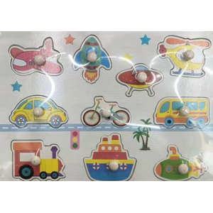 Ξύλινο Παζλ Μεταφορικά Μέσα Με Χερούλι Martin Toys Ξύλινο Παζλ Μεταφορικά Μέσα Με Χερούλι Martin Toys