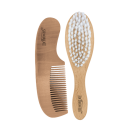 Ξύλινο Σετ Βούρτσα & Χτένα Μάλλιων Dr Brown