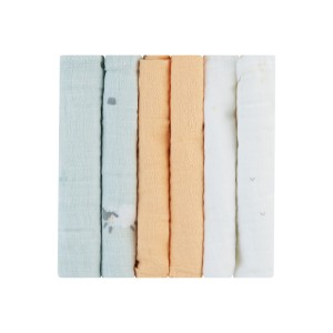 Λαβέτες Mουσελίνας 6τμχ 30x30εκ  Sleepy Sheep Kikka Boo