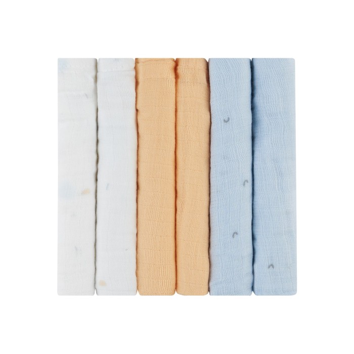 Λαβέτες Mουσελίνας 6τμχ 30x30εκ  Stripy Friends Kikka Boo