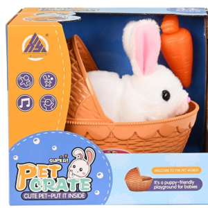 Λευκό Λαγουδάκι Με Κίνηση Και Ήχους Σε Καλαθάκι Με Αξεσουάρ Martin Toys Λευκό Λαγουδάκι Με Κίνηση Και Ήχους Σε Καλαθάκι Με Αξεσουάρ Martin Toys