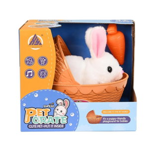 Λευκό Λαγουδάκι Με Κίνηση Και Ήχους Σε Καλαθάκι Με Αξεσουάρ Martin Toys Λευκό Λαγουδάκι Με Κίνηση Και Ήχους Σε Καλαθάκι Με Αξεσουάρ Martin Toys