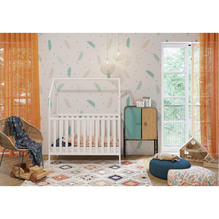 Lise Βρεφικό Κρεβάτι 120x60 Με Σκεπή Λευκό PPM Lise Βρεφικό Κρεβάτι 120x60 Με Σκεπή Λευκό PPM