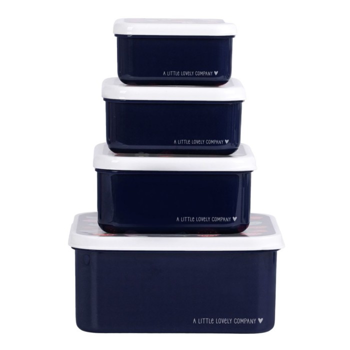 A little Lovely Company: Δοχείο Φαγητού Lunch Box Set Φράουλες