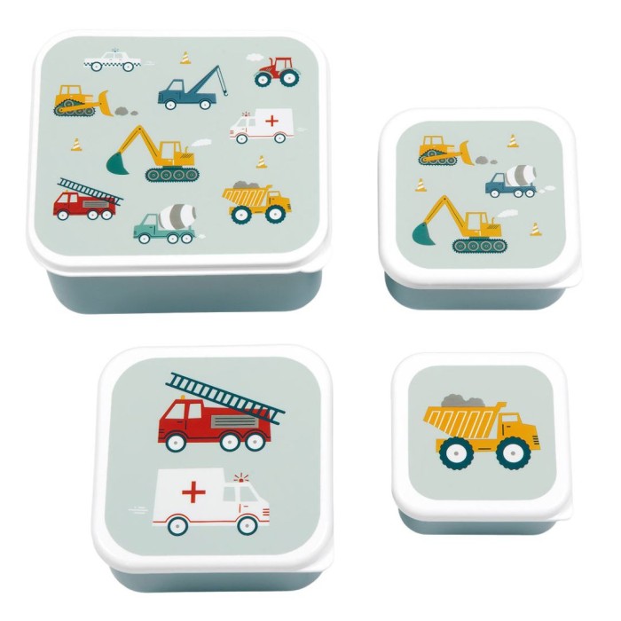 A Little Lovely Company: Δοχείο Φαγητού Lunch Box Set Vehicles A Little Lovely Company: Δοχείο Φαγητού Lunch Box Set Vehicles
