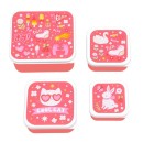 A Little Lovely Company: Σετ 4 Δοχεία Φαγητού Lunch & Snack Box Fun A Little Lovely Company: Σετ 4 Δοχεία Φαγητού Lunch & Snack Box Fun