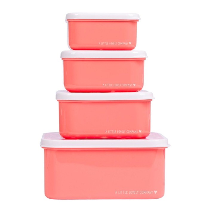 A Little Lovely Company: Σετ 4 Δοχεία Φαγητού Lunch & Snack Box Fun A Little Lovely Company: Σετ 4 Δοχεία Φαγητού Lunch & Snack Box Fun