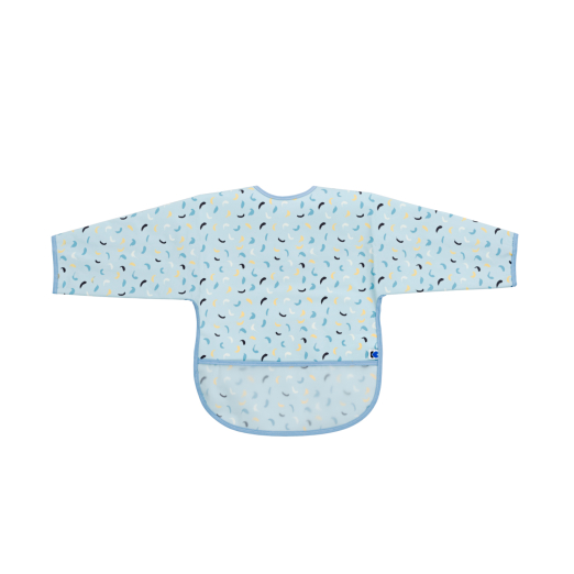 Αδιάβροχη Σαλιάρα Mε Μανίκια Καλλιτεχνικό Μπλε Μοτίβο Kikka Boo