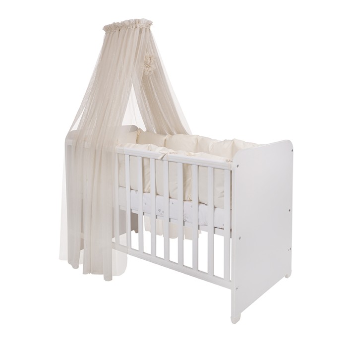 Lorelli Κουνουπιέρα Από Τούλι Με Pom Pom 480/160cm Μπεζ