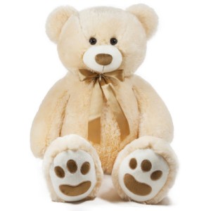 Λούτρινο Καφέ Αρκουδάκι Με κορδέλα 100cm Amek Toys