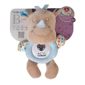 Λούτρινο Παιχνίδι Με Μουσική Και Φως Ρινόκερος FM888 Kaichi