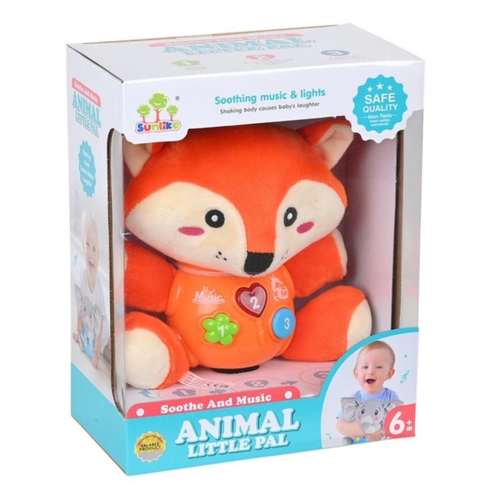 Λούτρινο Αλεπουδάκι Με Φώτα Και Μουσική Martin Toys